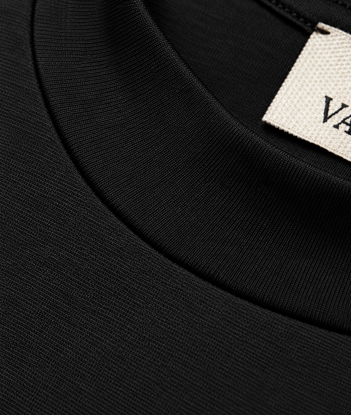 Single Jersey Supima Cuffed T-Shirt Black- Hombre Amsterdam
