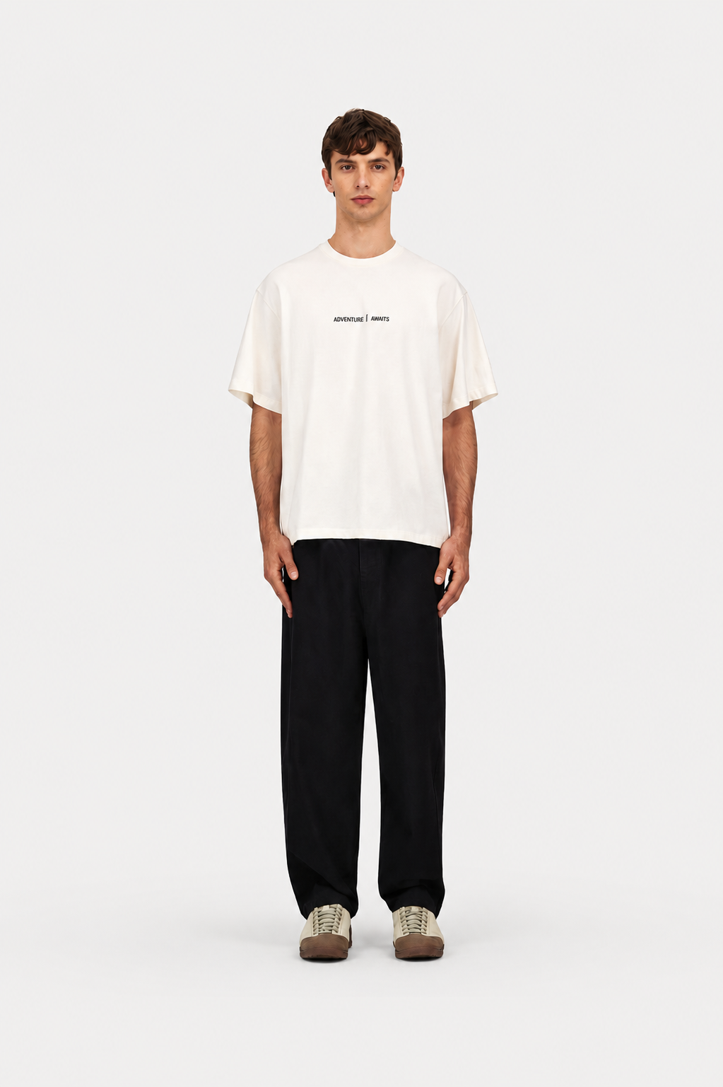 Trousers In Wool Touch Black - Hombre Amsterdam