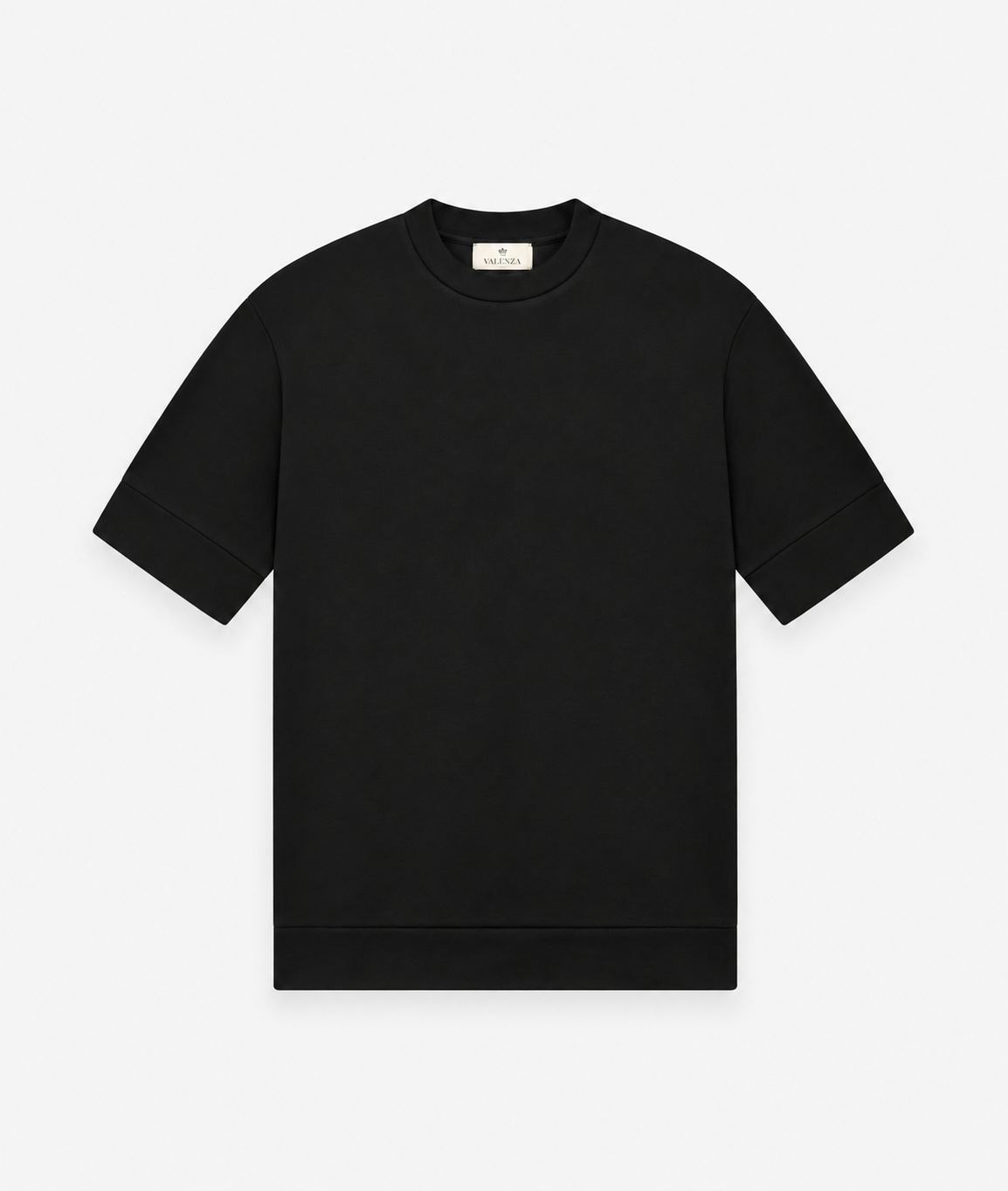 Single Jersey Supima Cuffed T-Shirt Black- Hombre Amsterdam