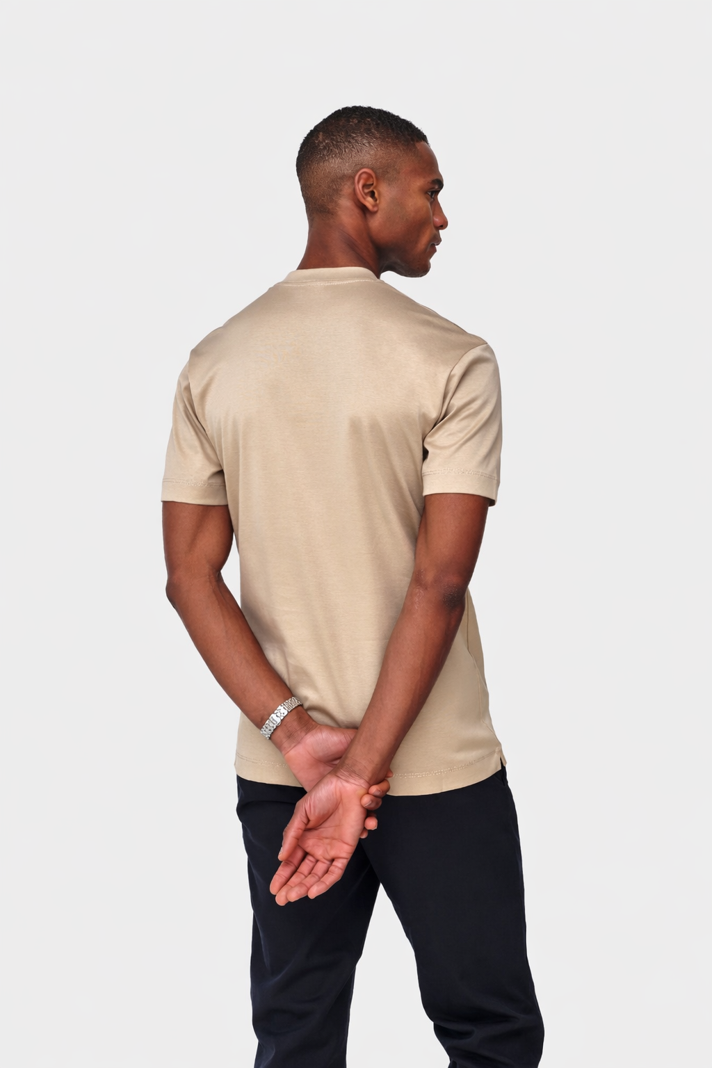 Interlock Supima t-Shirt Beige- Hombre Amsterdam