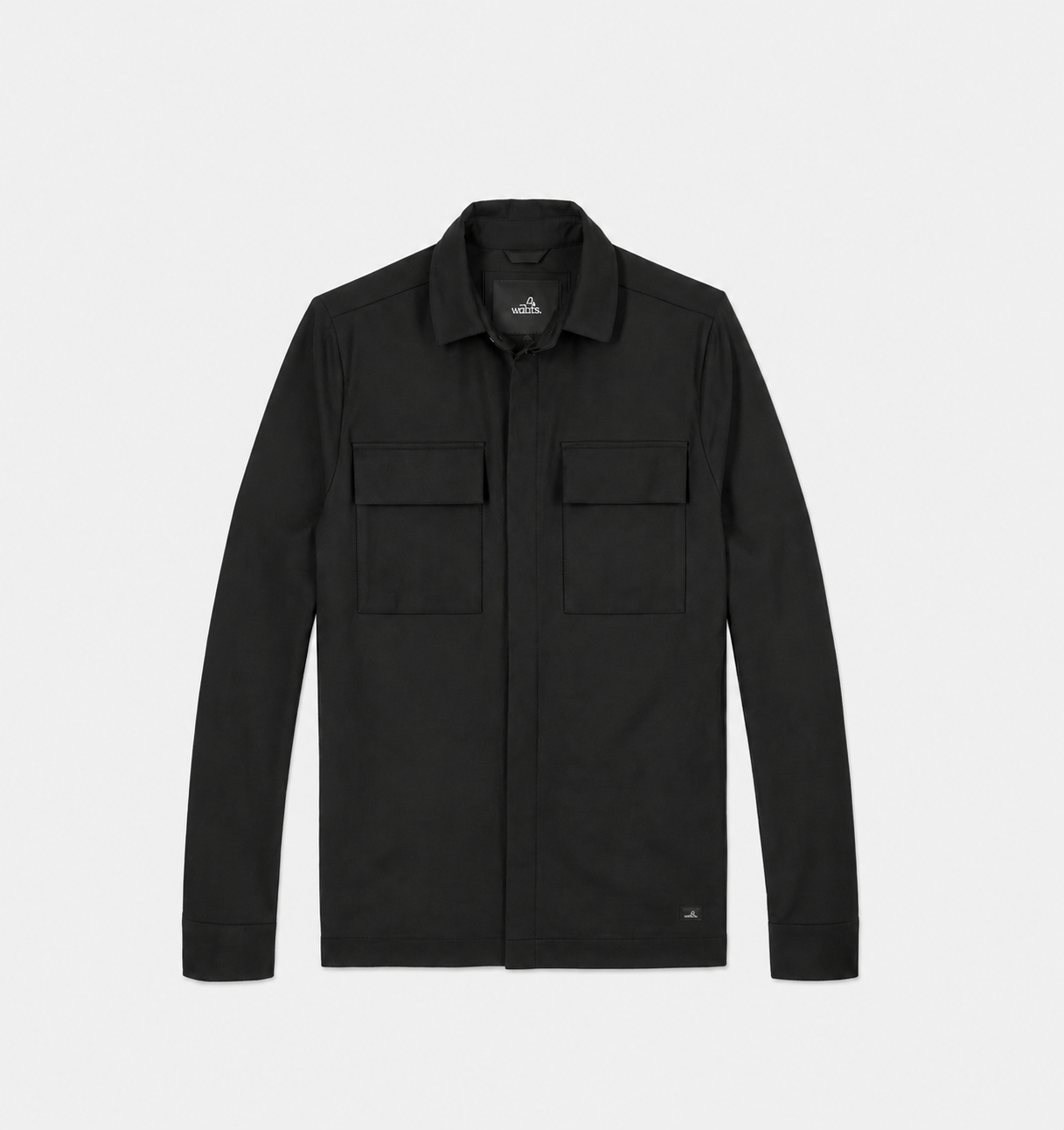 Ewen Stretch Wool Shirt Jacket Black- Hombre Amsterdam