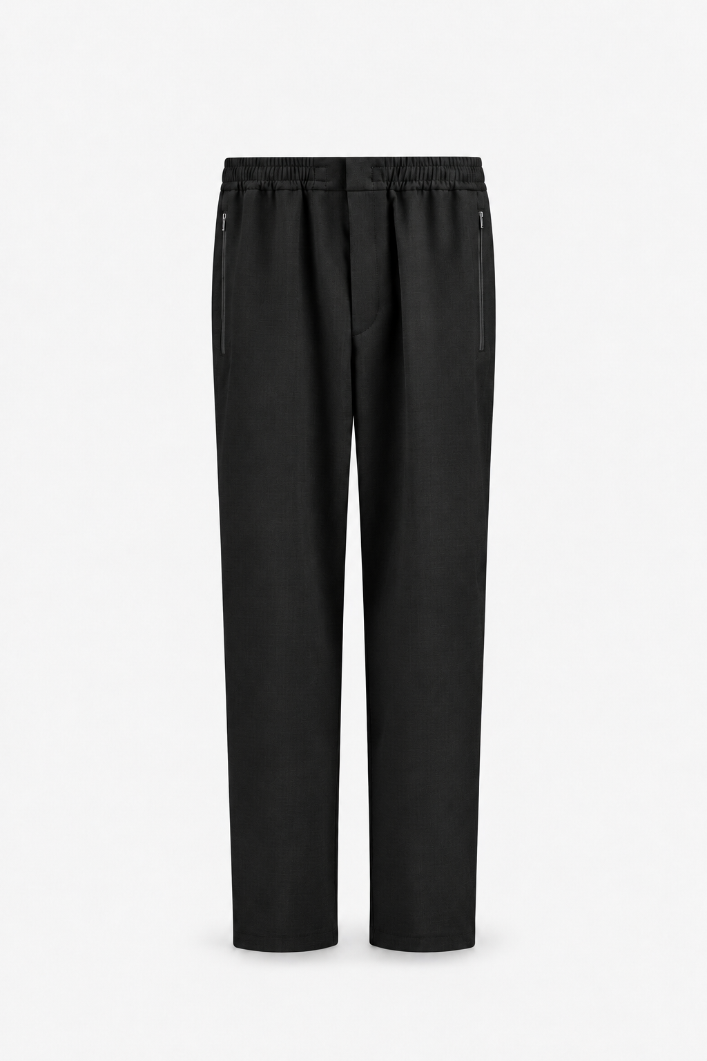 Trousers in Wool Touch Black- Hombre Amsterdam