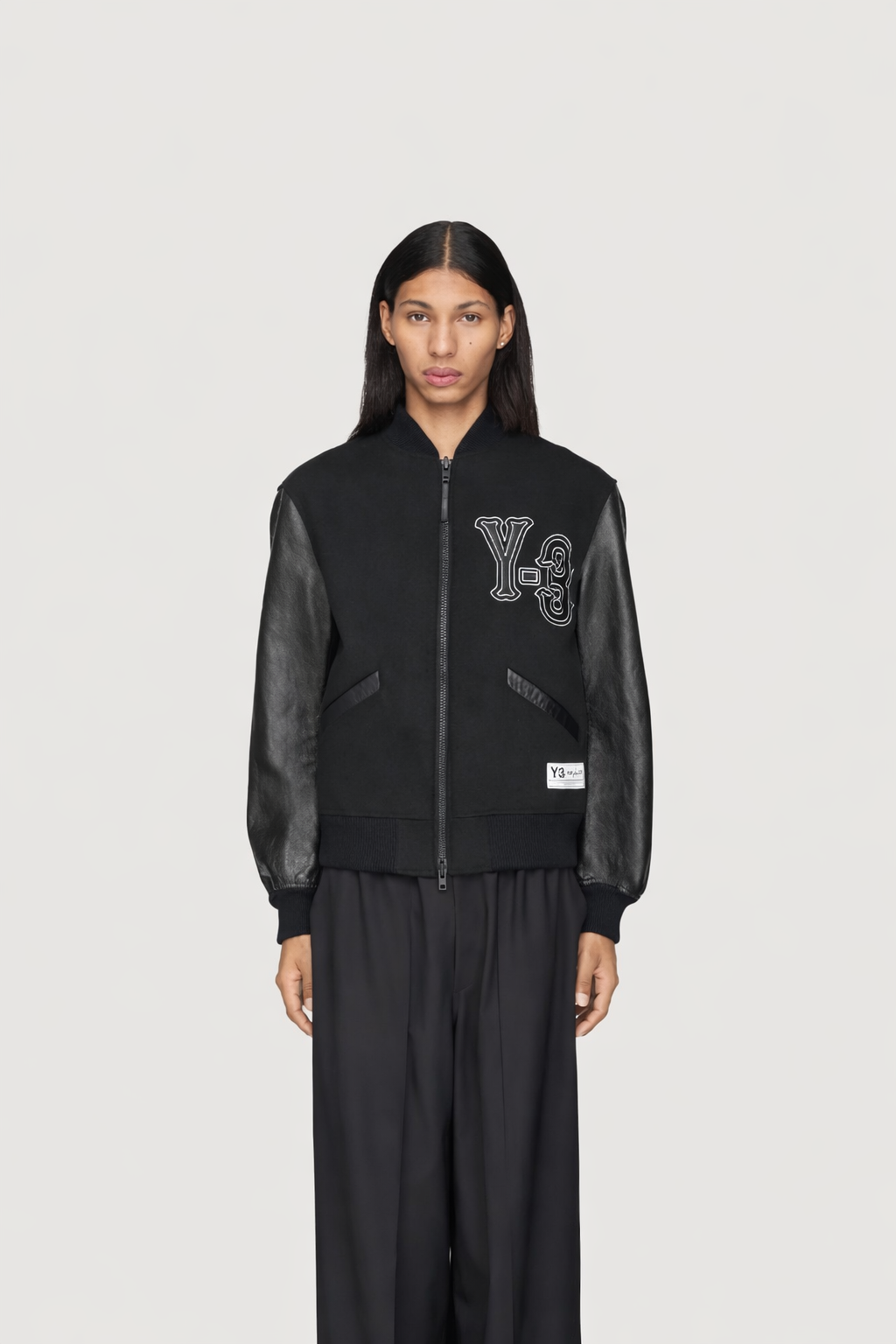 Collegiate Leather jacket Black- Hombre Amsterdam