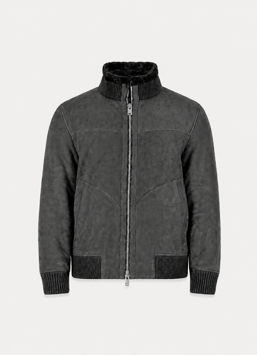 Arek Shearling Bomber Jacket Iron Grey- Hombre Amsterdam