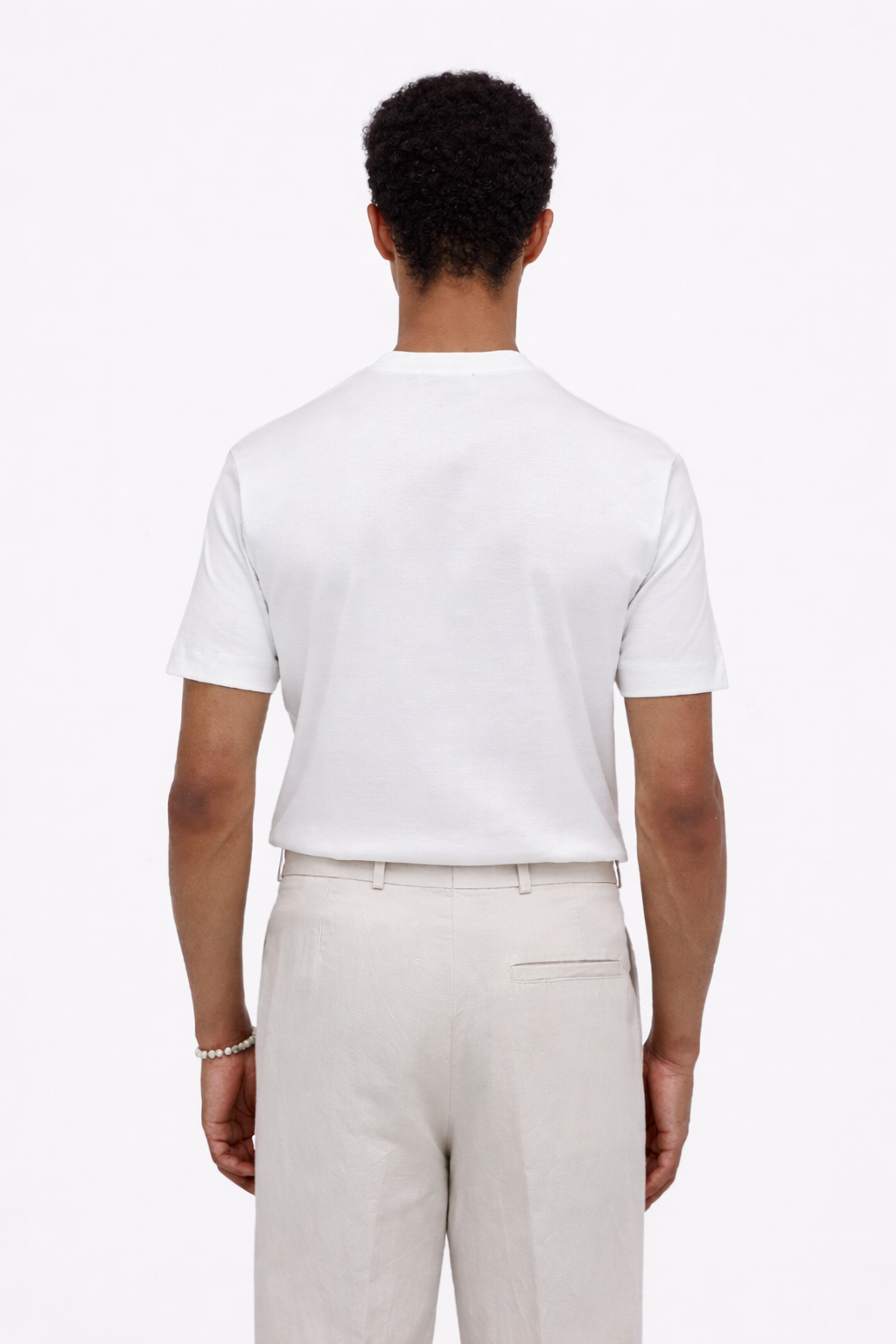 Interlock Supima T-Shirt Off White- Hombre Amsterdam