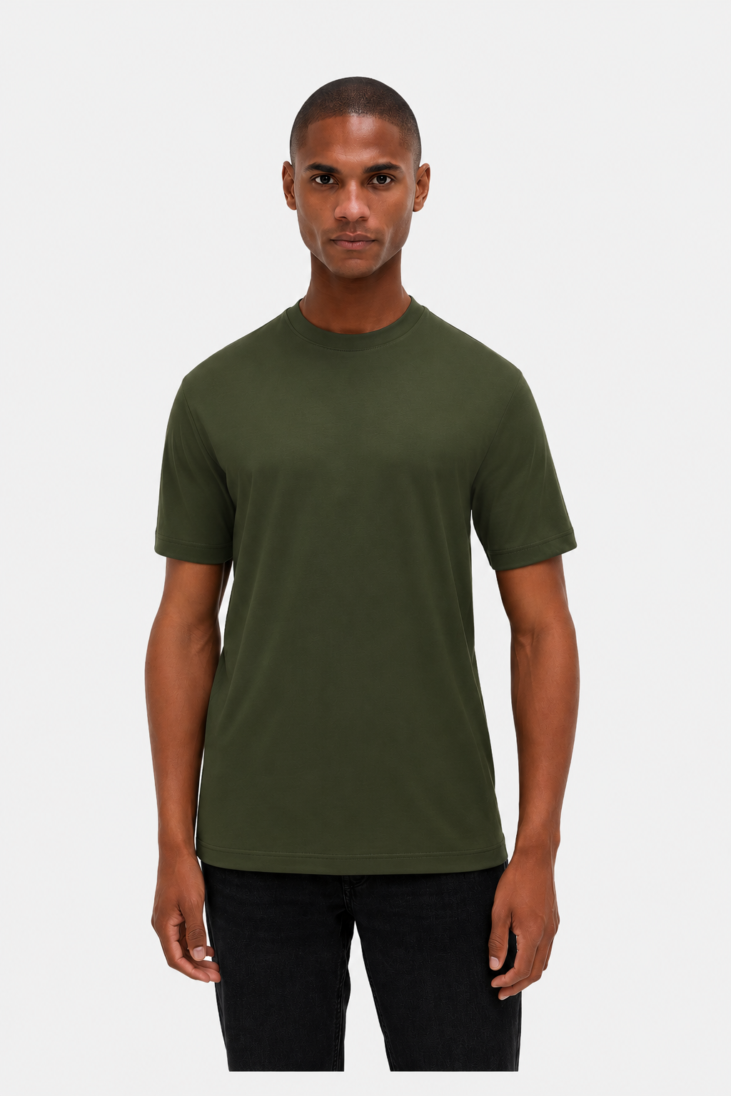 Interlock Supima T-Shirt Green- Hombre Amsterdam