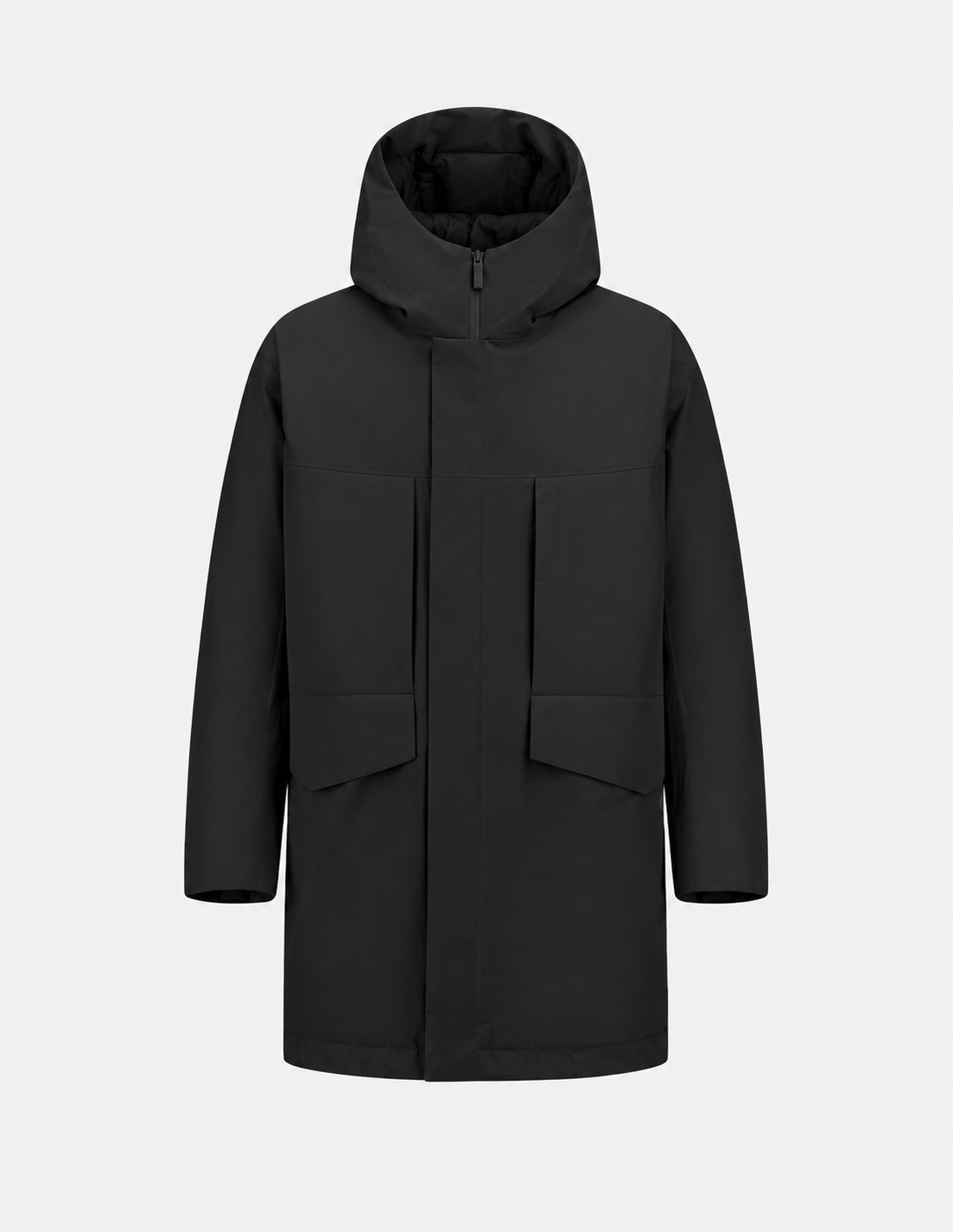 Short Parka In 3L Goretex Black- Hombre Amsterdam