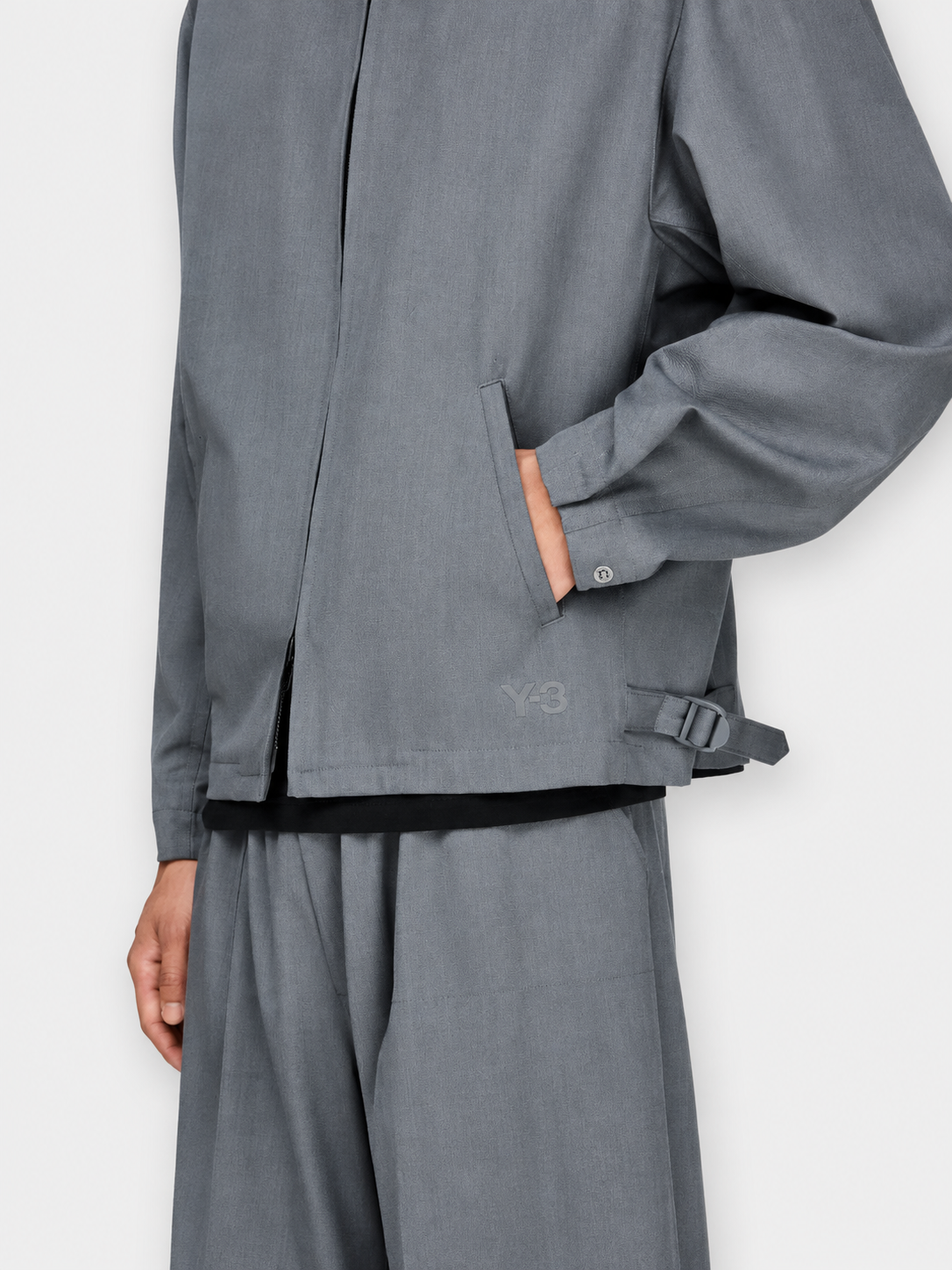 Wool Tailored Blouson Jacket Grey Five- Hombre Amsterdam