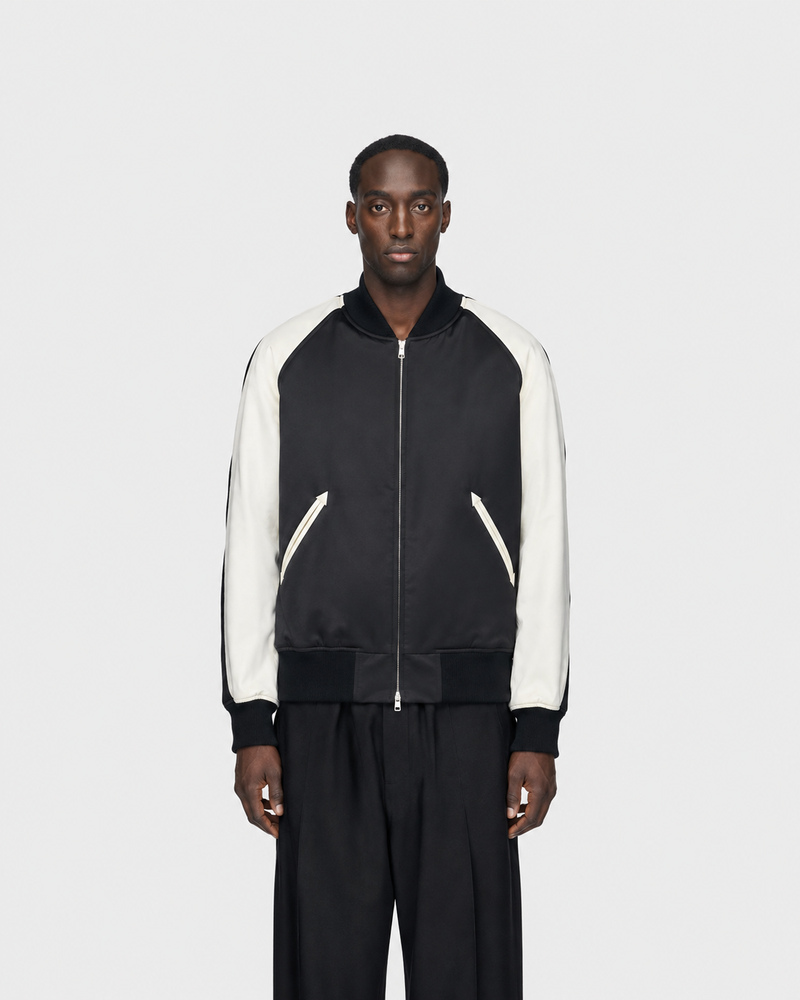 Liquid Logo Satin Souvenir Jacket- Hombre Amsterdam