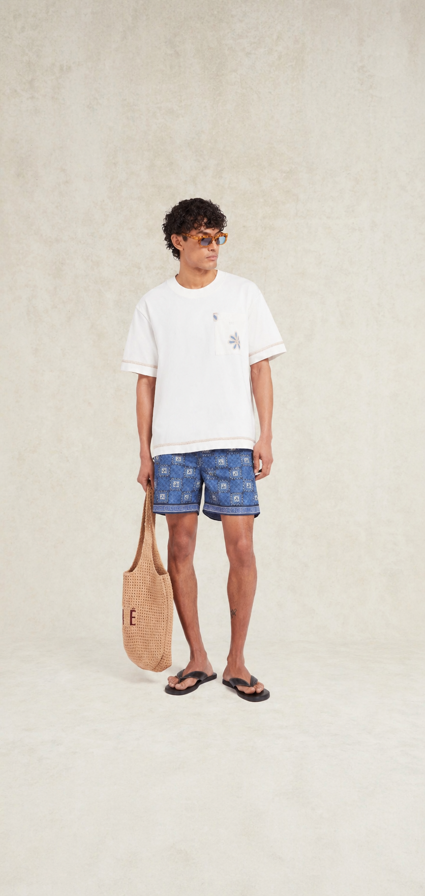 Telha Print Oceano Swimshort Navy- Hombre Amsterdam