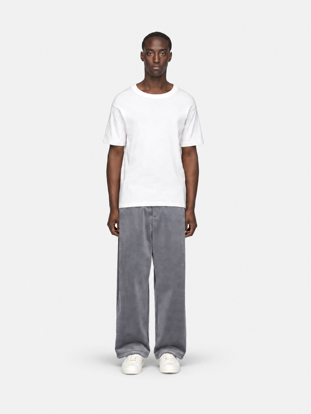 Velvet Corduroy Track Pants Grey Five- Hombre Amsterdam