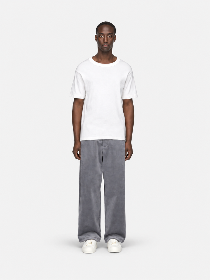 Velvet Corduroy Track Pants Grey Five- Hombre Amsterdam