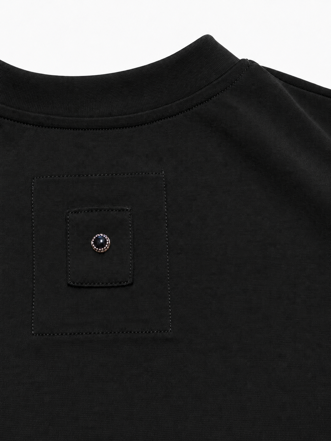 Boxy Fit Black T-Shirt Short Sleeves- Hombre Amsterdam