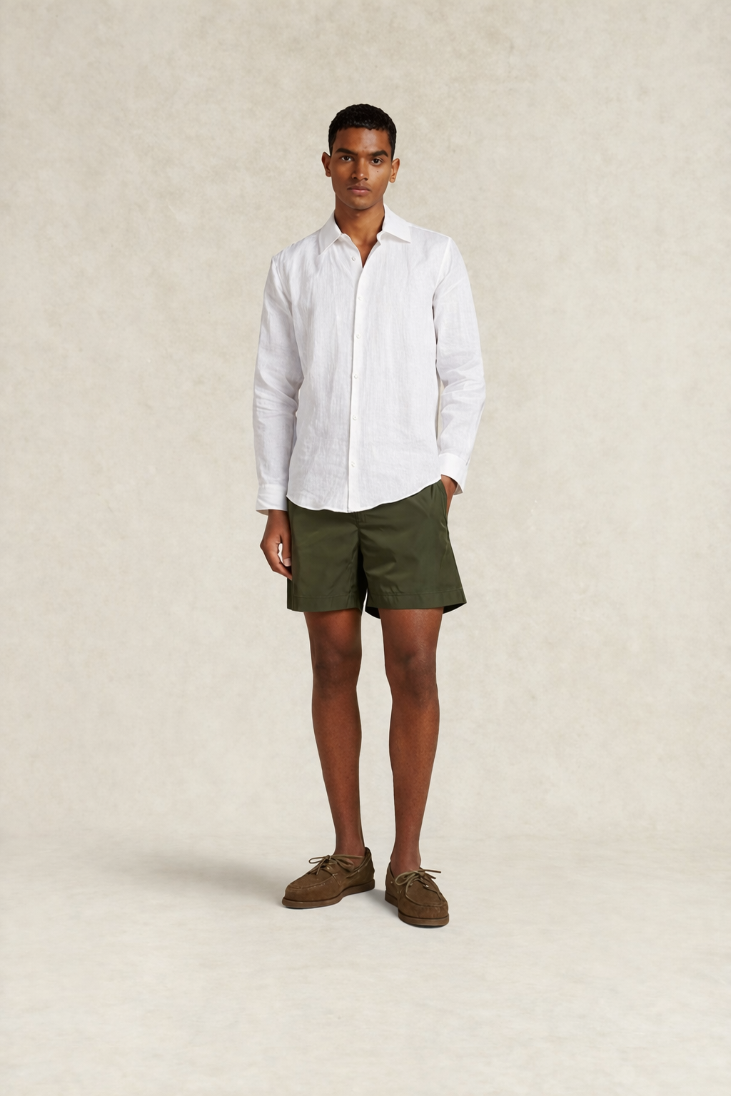 Oceano Drawstring Swimshort Khaki- Hombre Amsterdam