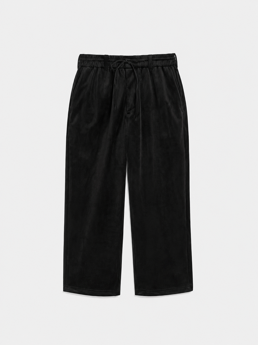 Velvet Corduroy Track Pants Black- Hombre Amsterdam