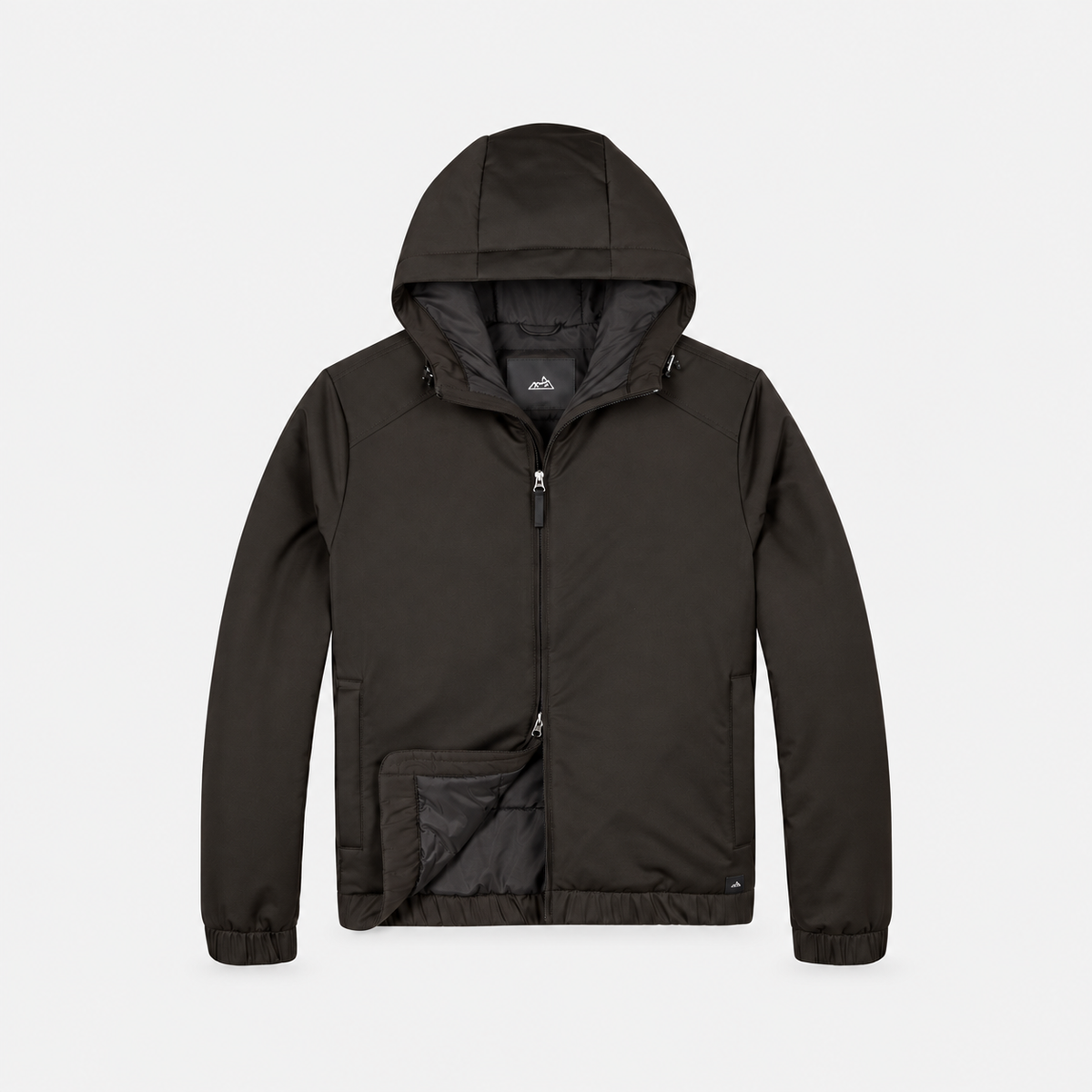 Rodan Soft Wool Hooded Commuter Jacket Deep Brown- Hombre Amsterdam
