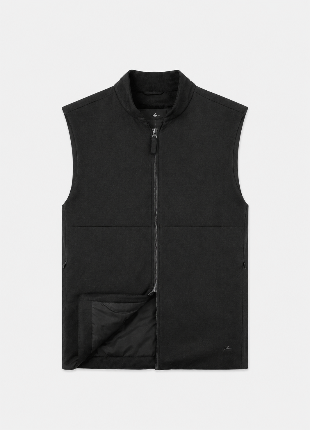  Stretch Wool Bomber Vest Black- Hombre Amsterdam