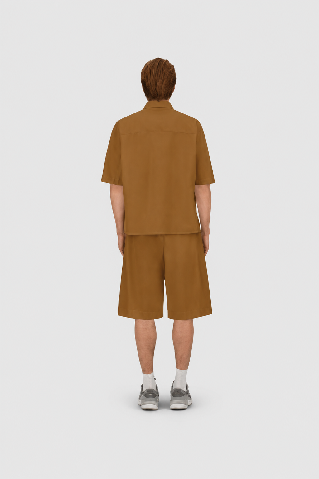 Wool Shirt Short Sleeves Olive- Hombre Amsterdam