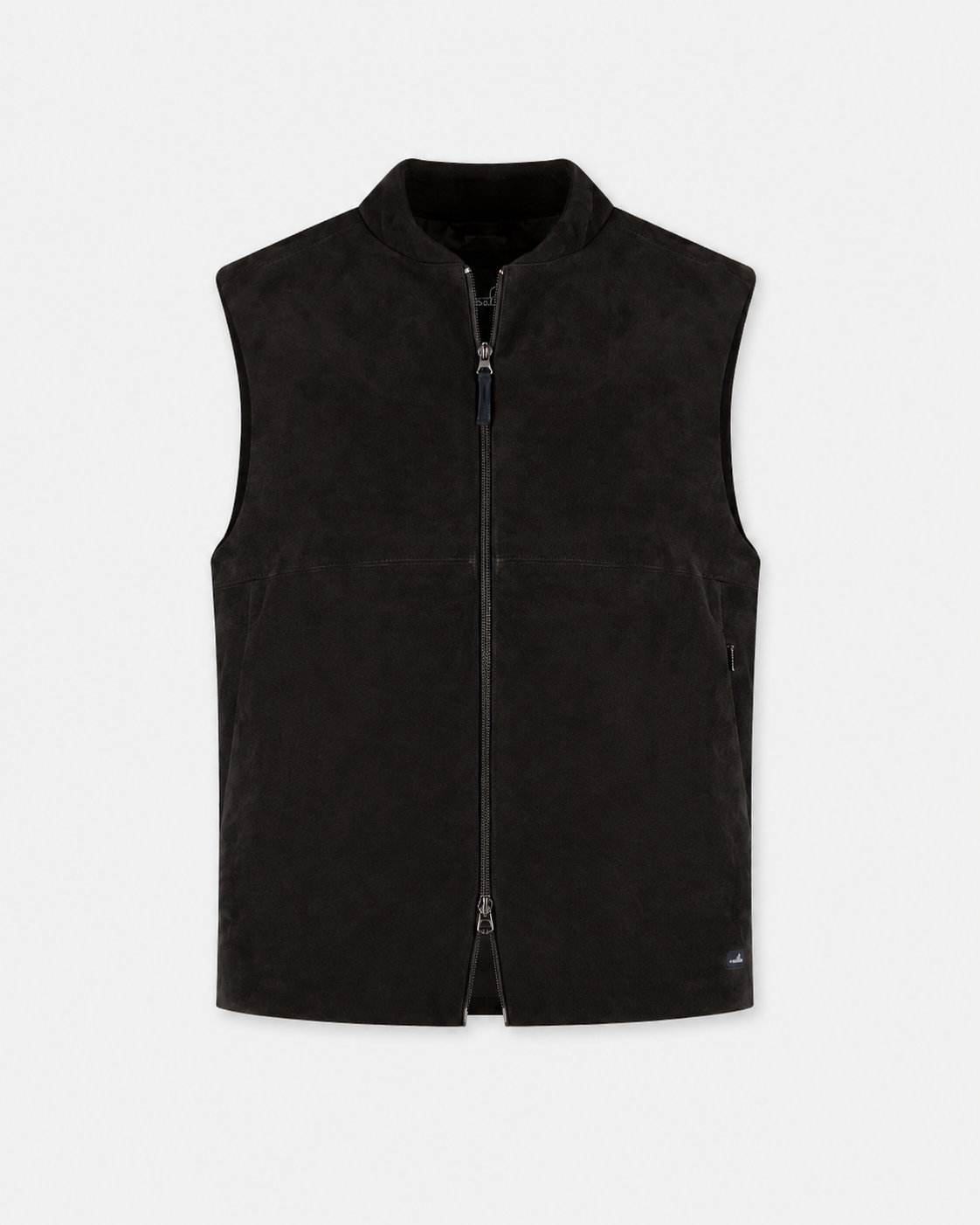 Soft Suede Bomber Vest Deep Brown- Hombre Amsterdam