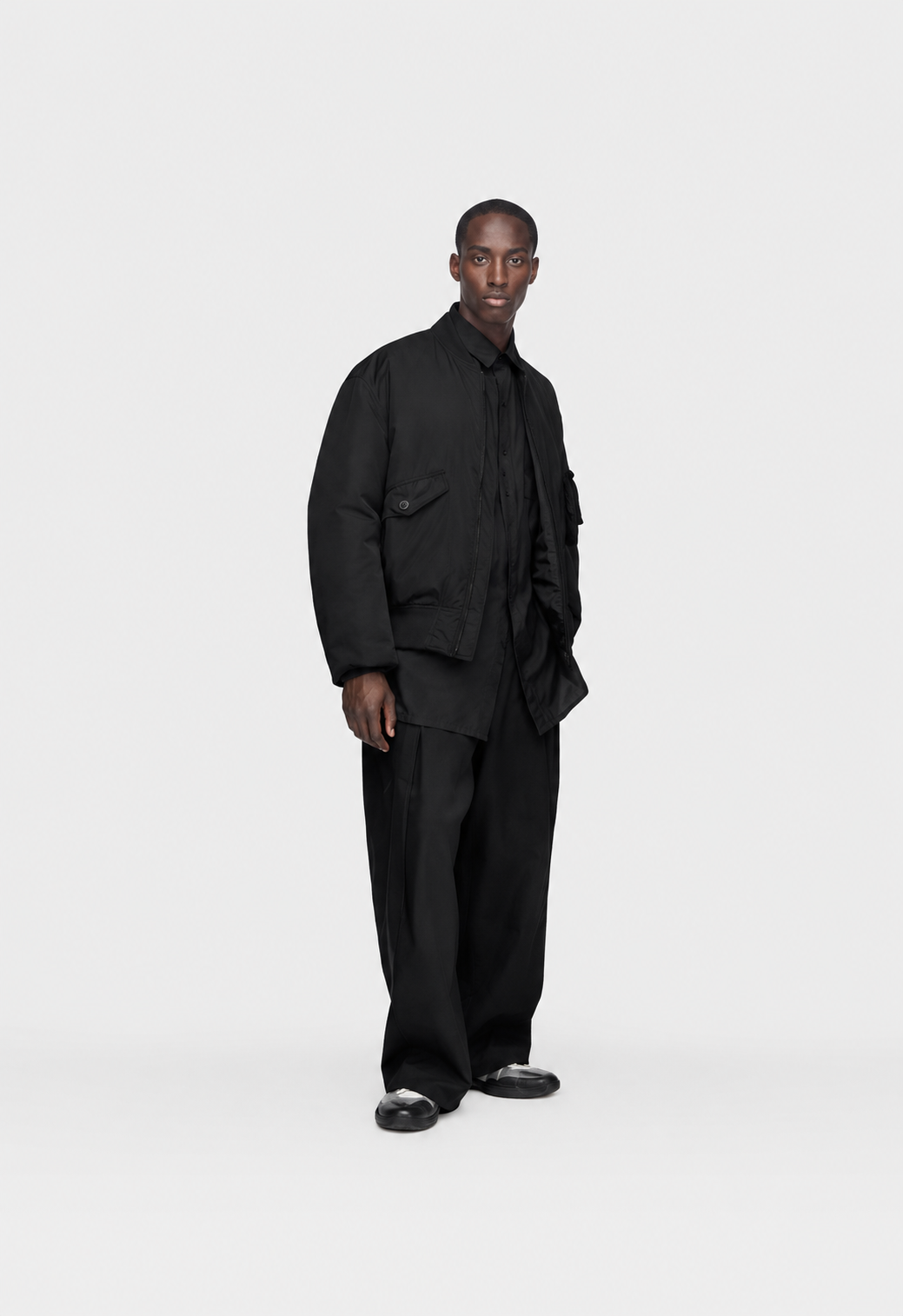 Nylon Bomber Jacket Black- Hombre Amsterdam