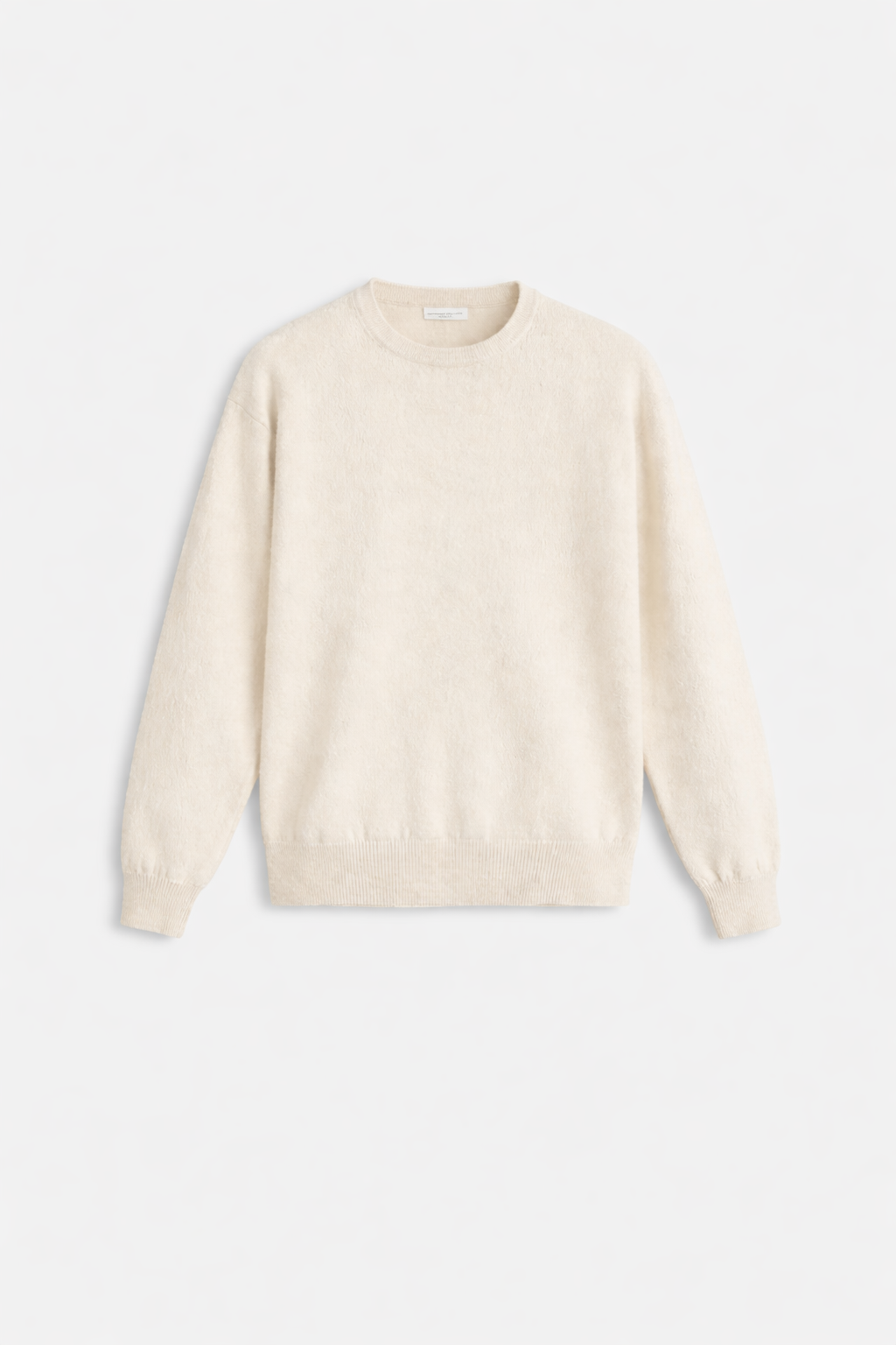 Textured Crew Neck Sweat Ecru