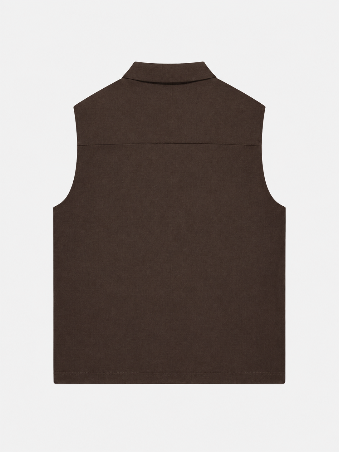 Flannel Stretch Vest Dark Brown- Hombre Amsterdam