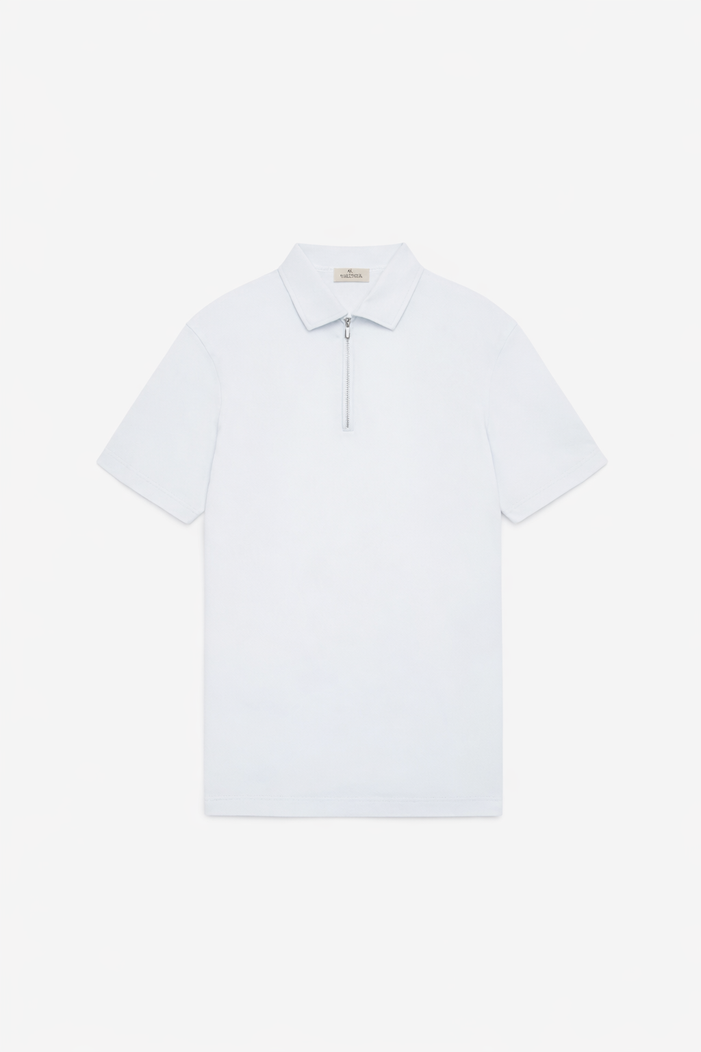 Supima Zip Collar Polo Angel Blue- Hombre Amsterdam