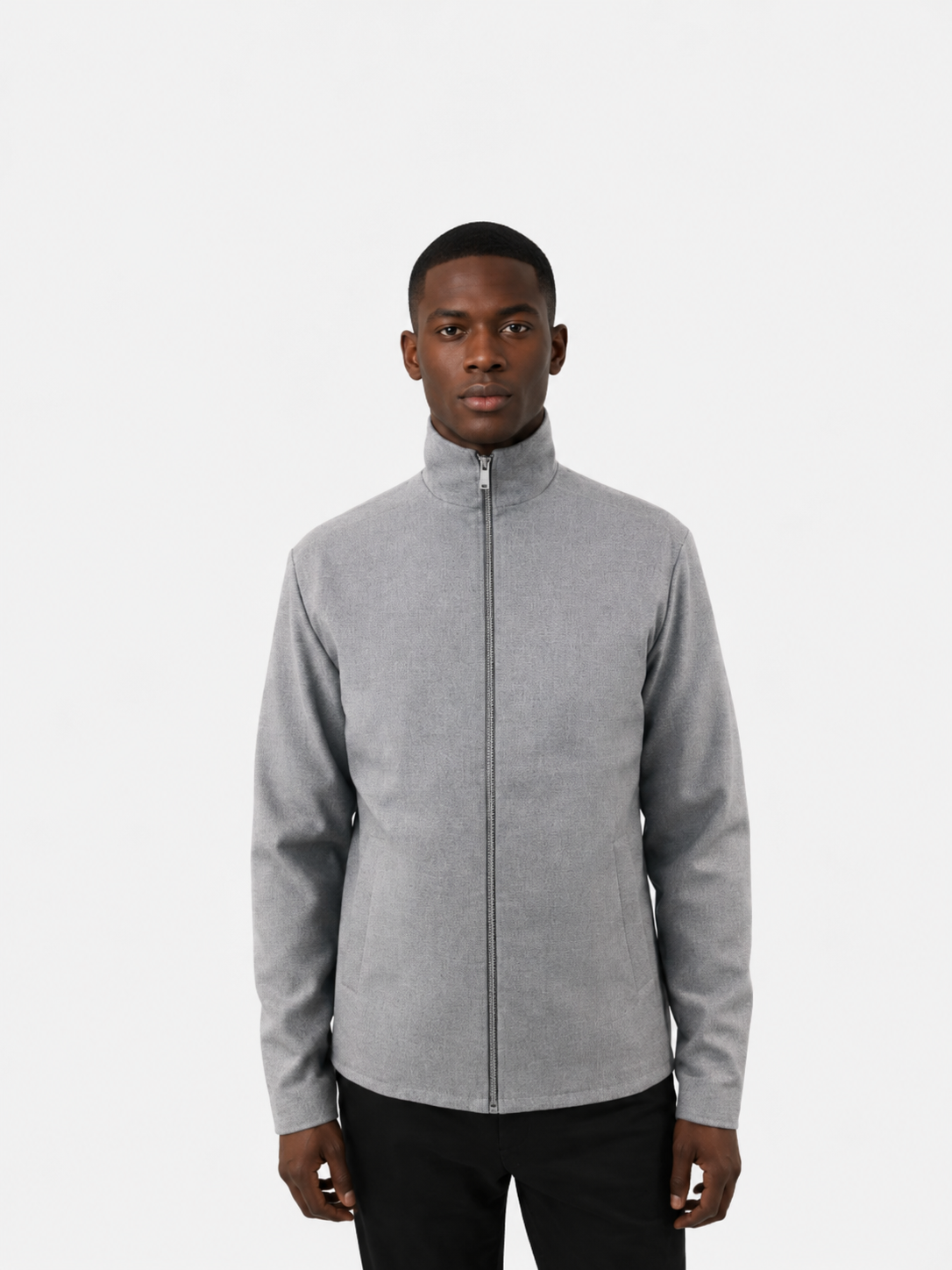 Flannel Jacket Silver Melange-Hombre Amsterdam
