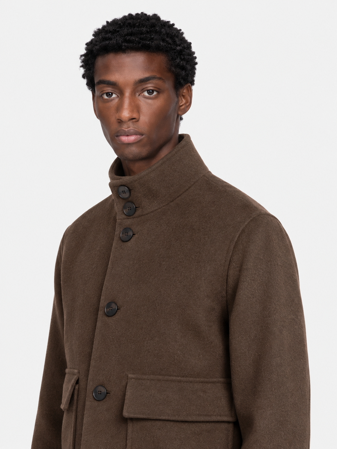 Wool Cashmere Overjacket Brown- Hombre Amsterdam