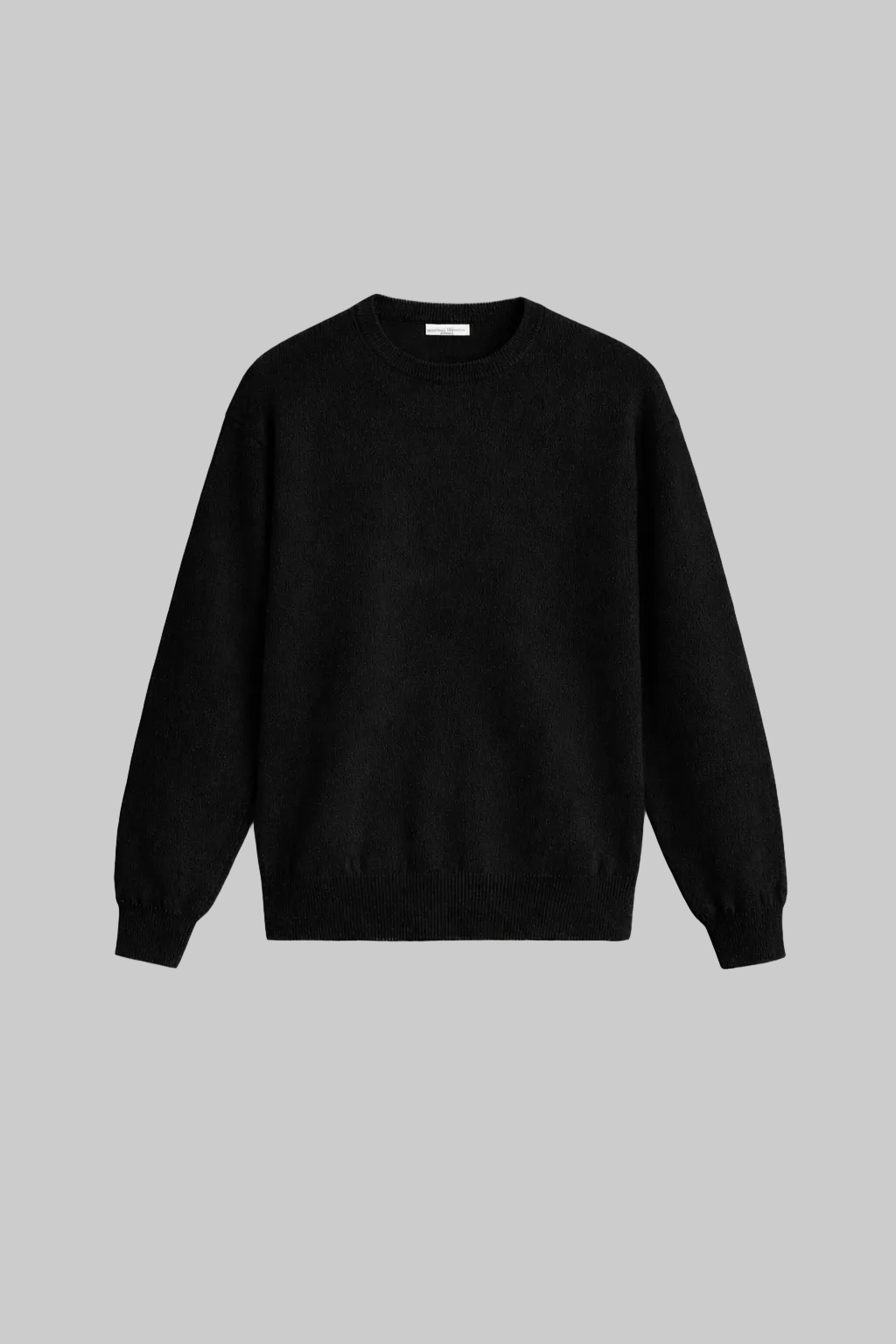 Textured Crew Neck Sweat Black- Hombre Amsterdam