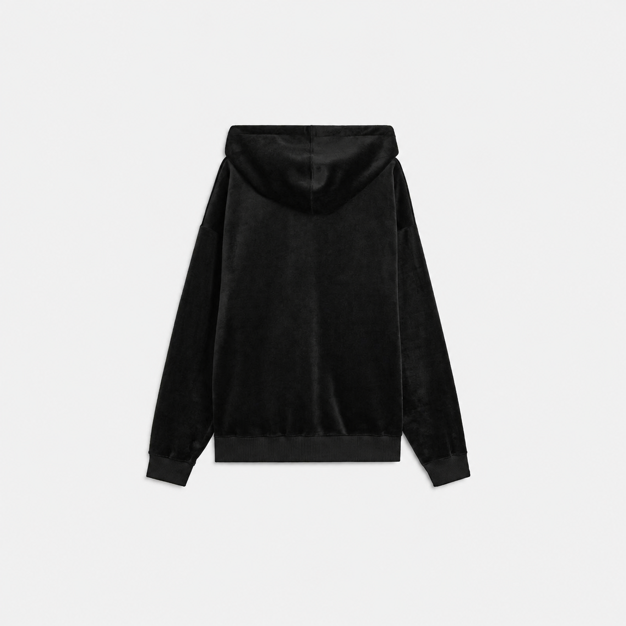Velvet Corduroy Zip Hoodie Black- Hombre Amsterdam