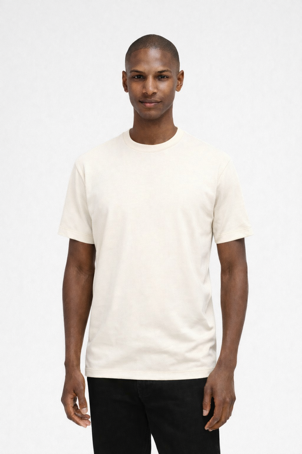 Interlock Supima T-Shirt Cream- Hombre Amsterdam