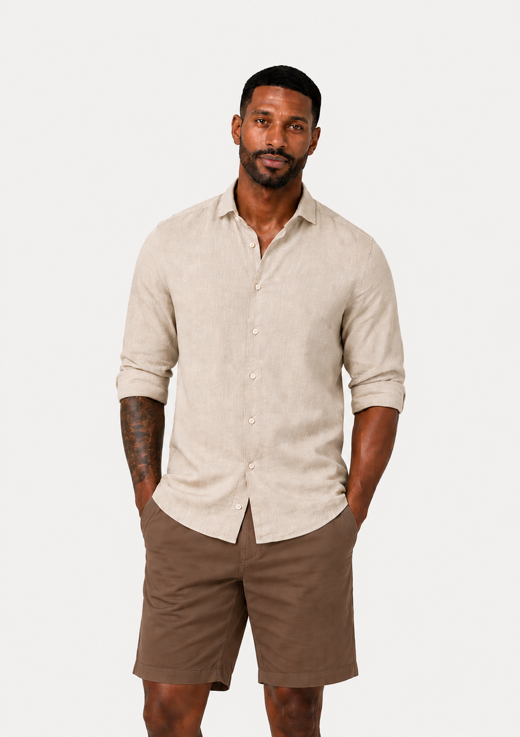 Sand Linen Shirt- Hombre Amsterdam