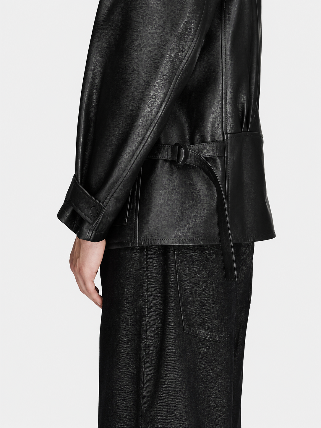 Leather Blouson Jacket Black- Hombre Amsterdam