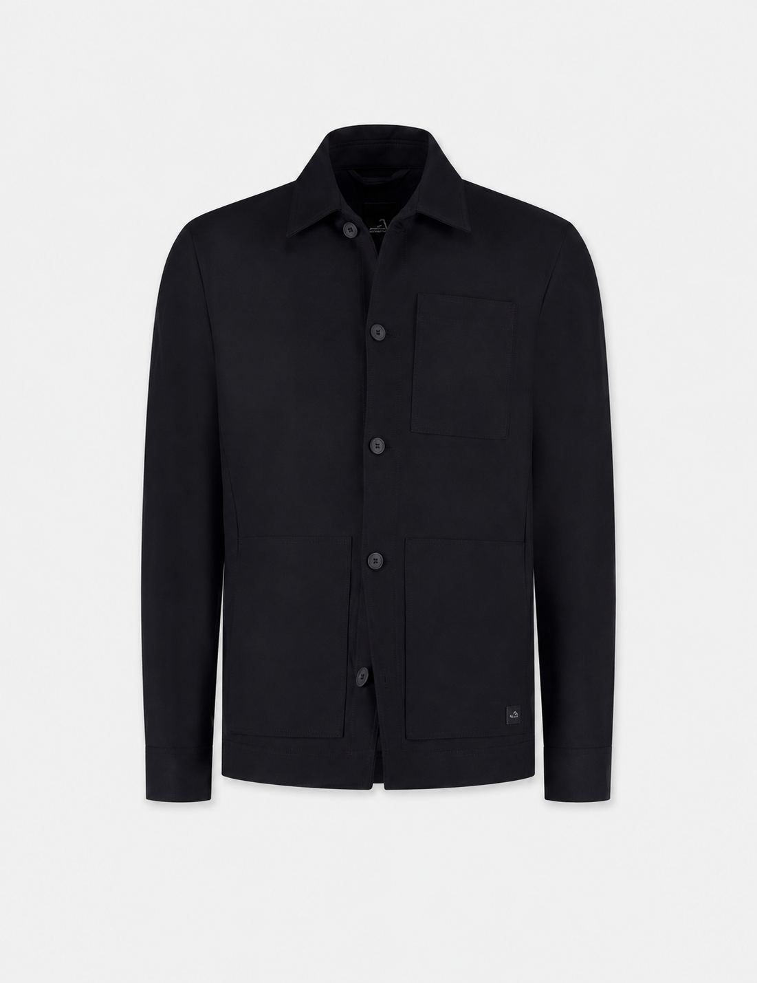 Wool Cashmere Shirt Jacket Night Blue- Hombre Amsterdam