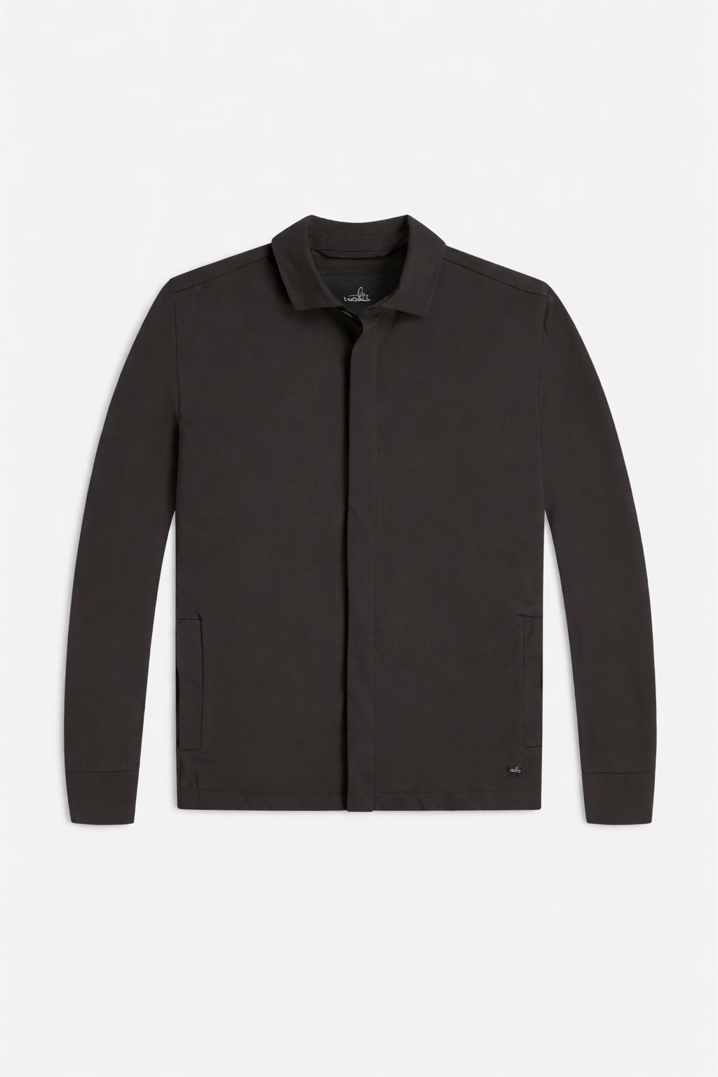 Summer Wool Shirt Jacket Dark Brown- Hombre Amsterdam