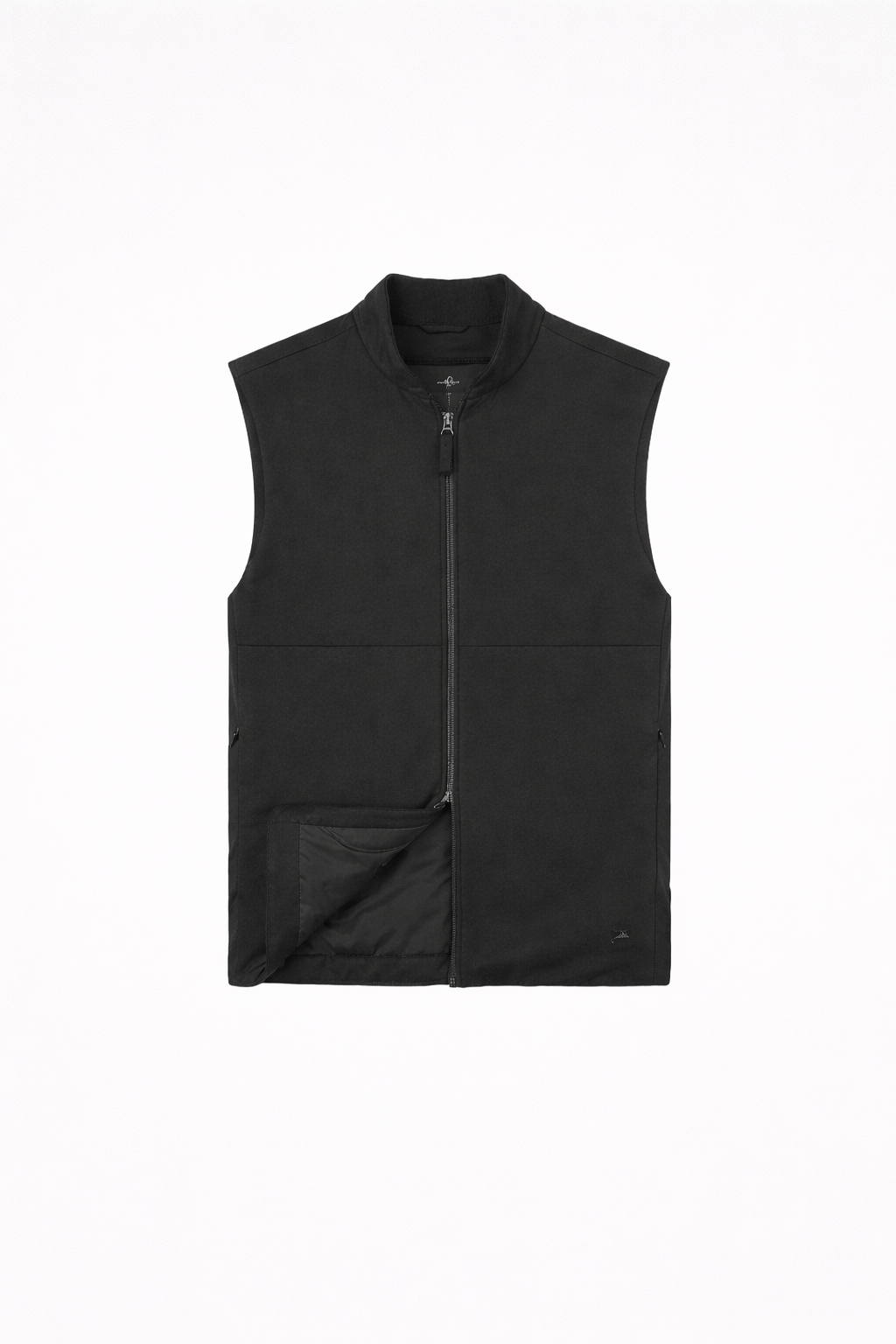 Mitch Stretch Wool Bomber Vest Black- Hombre Amsterdam