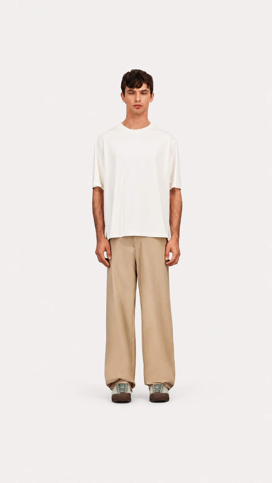 Mercerised Jersey T-Shirt Short Sleeves White Hombre Amsterdam