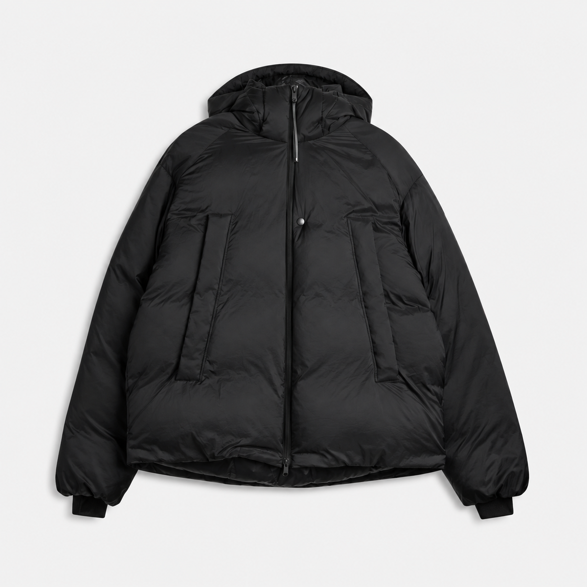 Hooded Black Puffer Jacket- Hombre Amsterdam