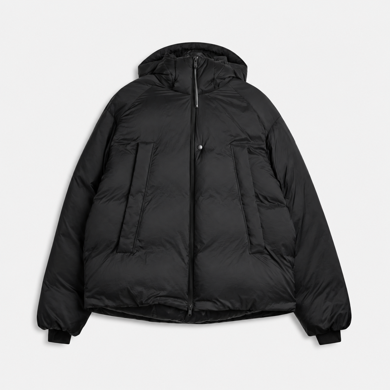 Hooded Black Puffer Jacket- Hombre Amsterdam