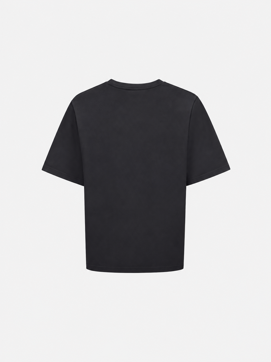 Mercerised Black T-Shirt Short Sleeves- Hombre Amsterdam