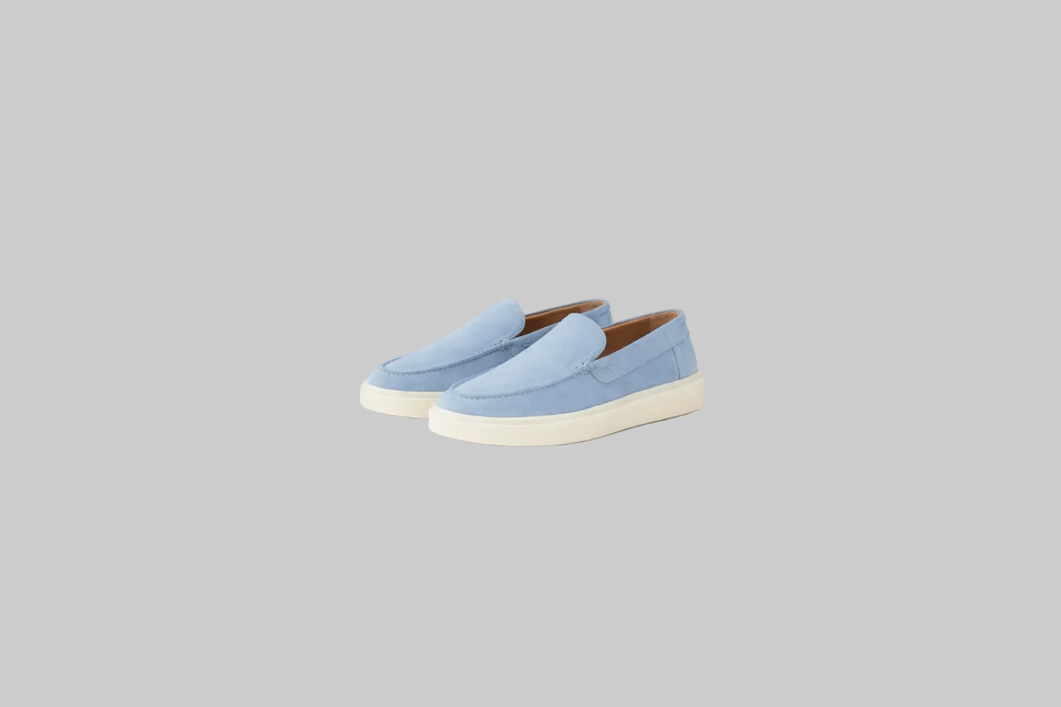 posa suede loafer blue lagoon