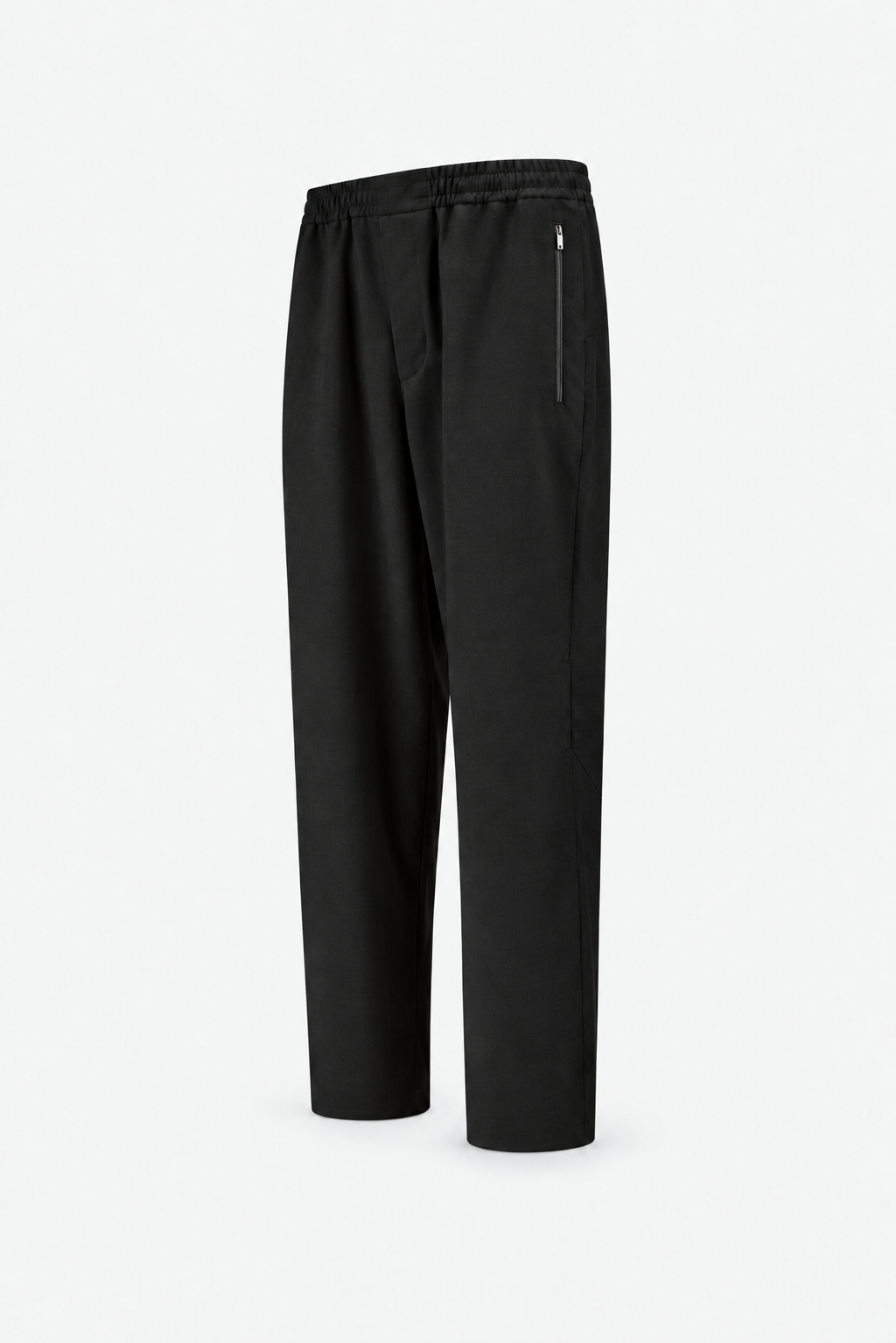 Trousers in Wool Touch Black- Hombre Amsterdam