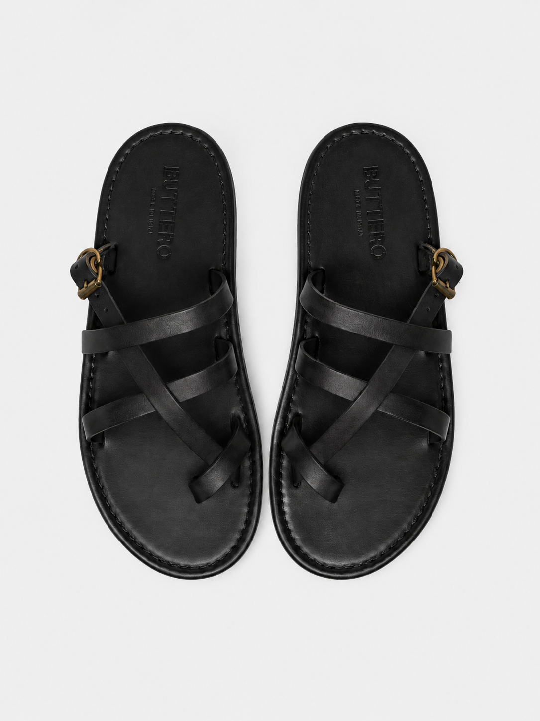 El Paso Leather Sandals Black- Hombre Amsterdam