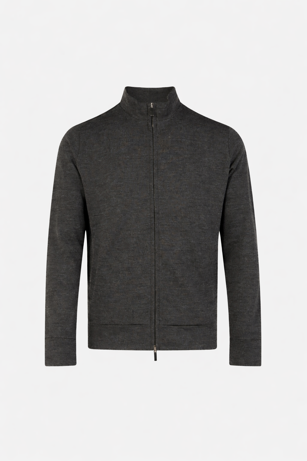 Zip Vest Cotton Super 60 Melange Grey- Hombre Amsterdam