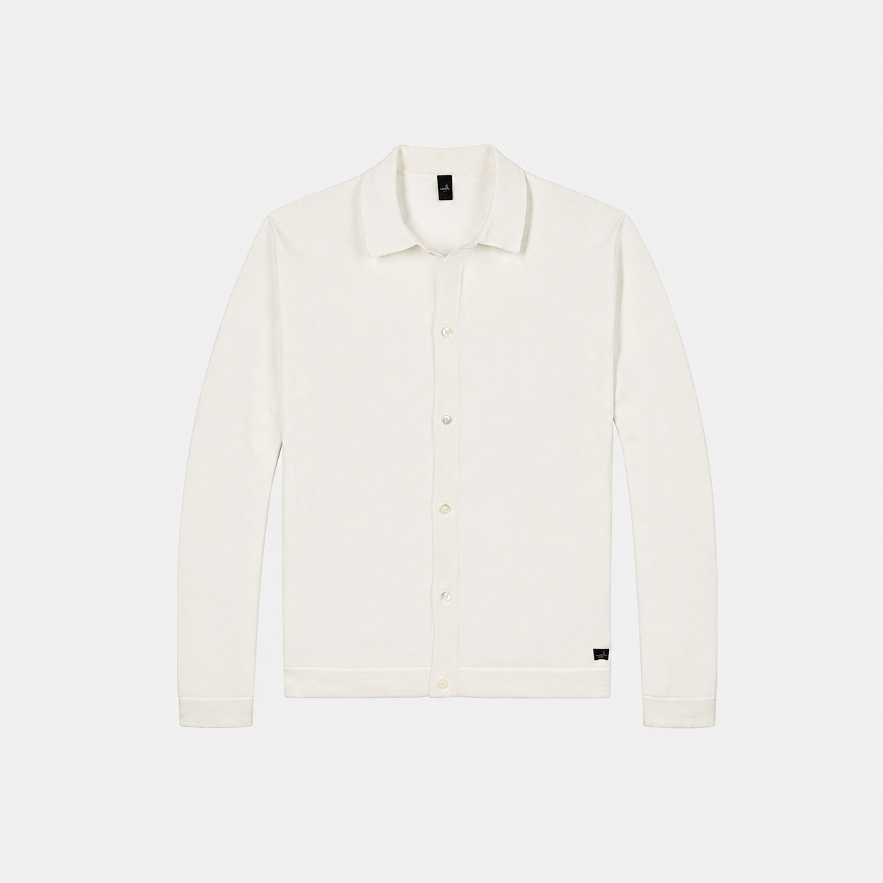 Pearson Merino Cardigan Winter White Melange-Hombre Amsterdam