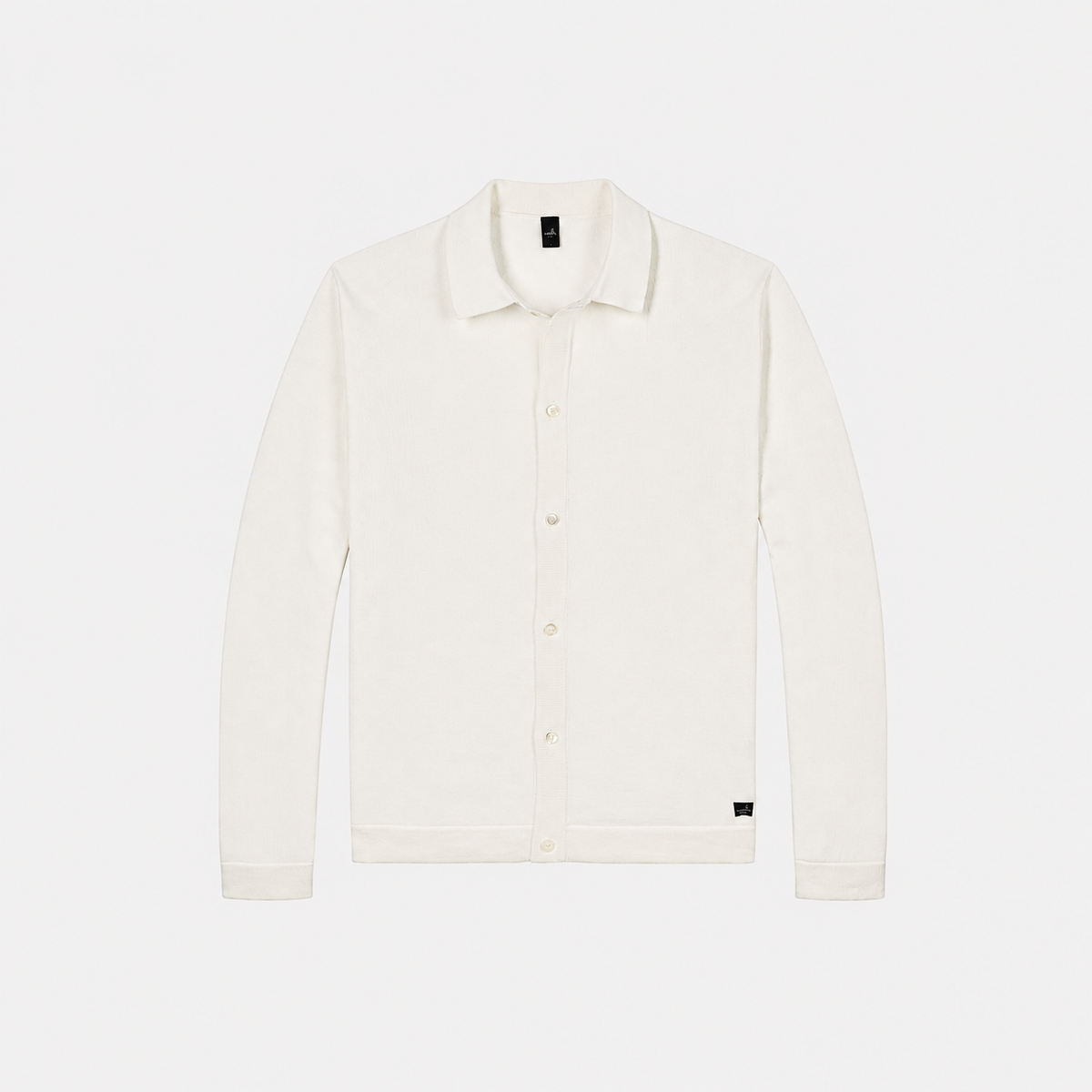 Pearson Merino Cardigan Winter White Melange-Hombre Amsterdam