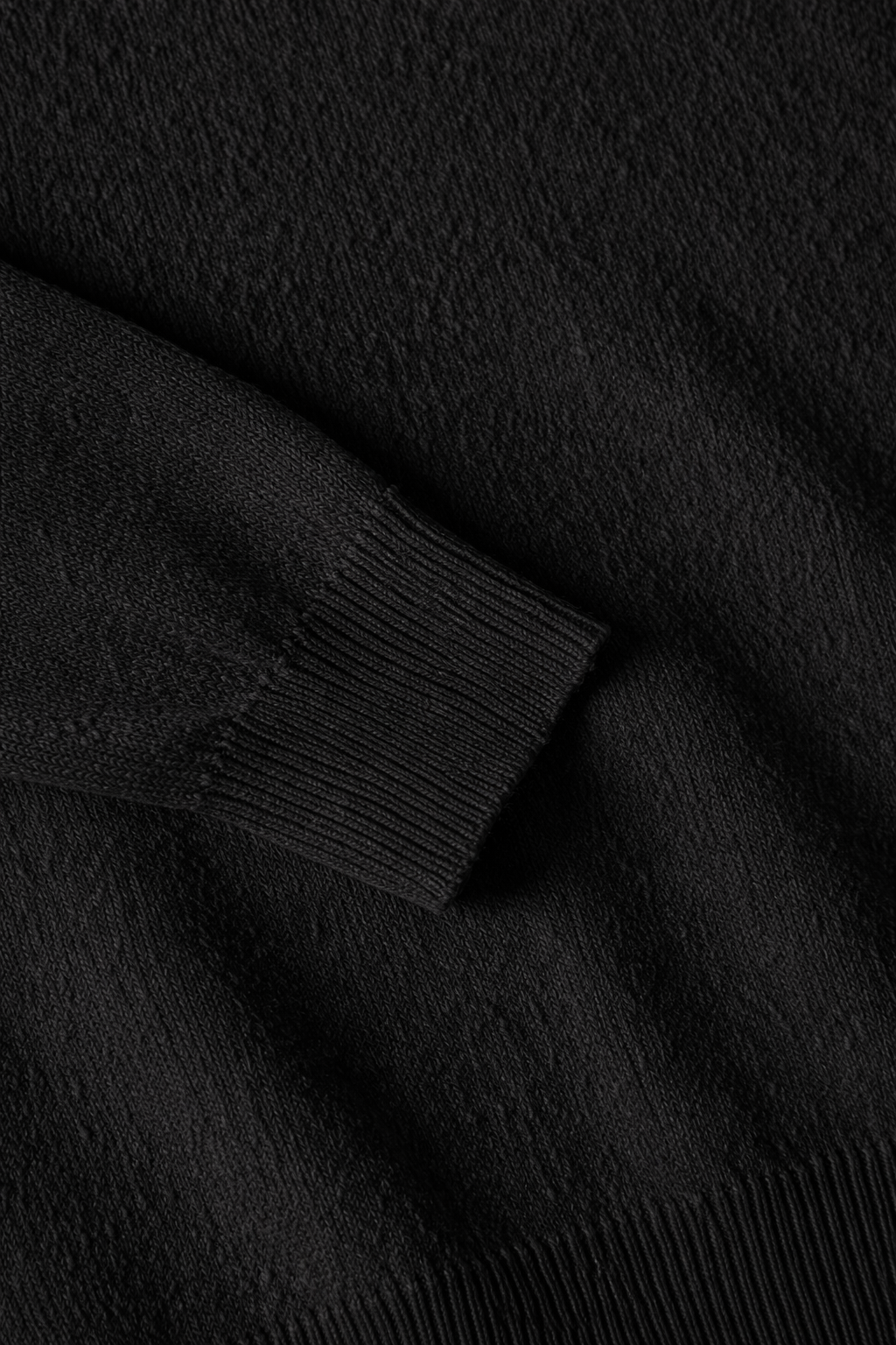 Textured Crew Neck Sweat Black- Hombre Amsterdam