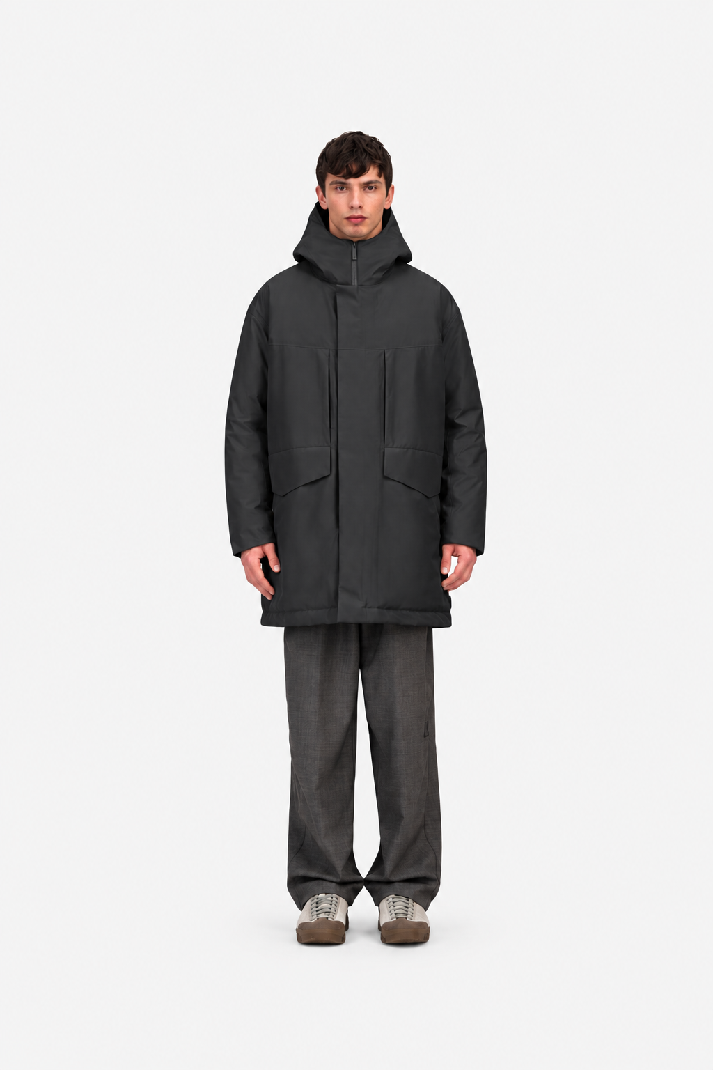 Short Parka In 3L Goretex Black- Hombre Amsterdam