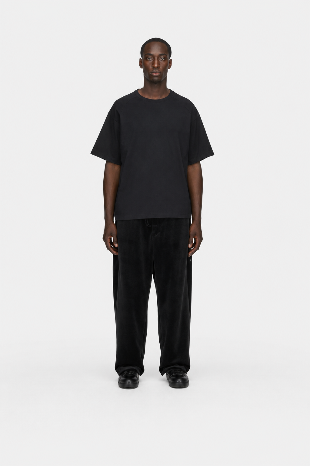 Velvet Corduroy Track Pants Black- Hombre Amsterdam